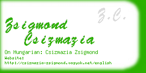 zsigmond csizmazia business card